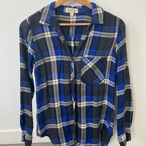 Cloth & Stone, plaid long sleeve button down shirt, Size XS